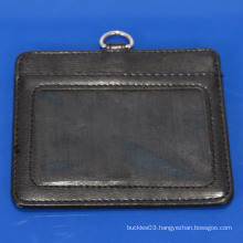 Hot sale genuine leather id card holder with your custom logo & name
